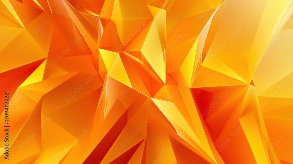 Aufkleber orange geometric shapes with a dynamic gradient form a minimalist abstract design, perfect for banne