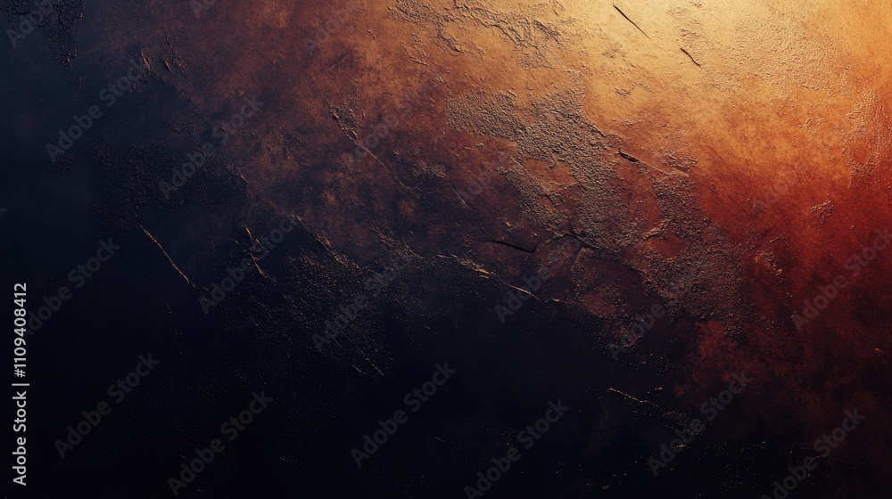 Poster abstract textured background with warm orange and dark tones, evoking a sense of depth and movement.
