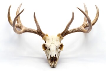 red deer head skull