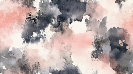 Elegant watercolor seamless pattern featuring hand drawn metal textures and subtle ink effects ideal for fashion and textile design
