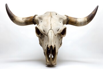 bull skull isolated on white