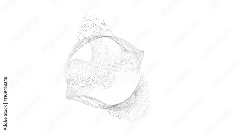 Poster abstract big data dot particle vector monochrome background