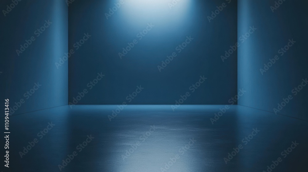 Poster smooth blue gradient background with a subtle black vignette, creating a clean and professional stud