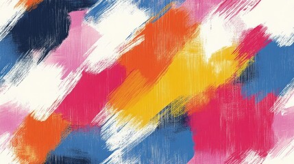 Obraz premium Seamless pattern of brushed painted abstract design with vibrant colors ideal for textile and wallpaper applications