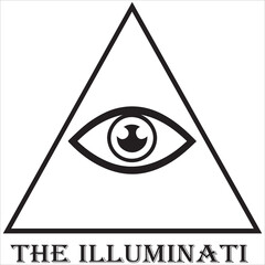 a black and white logo with an eye in the middle