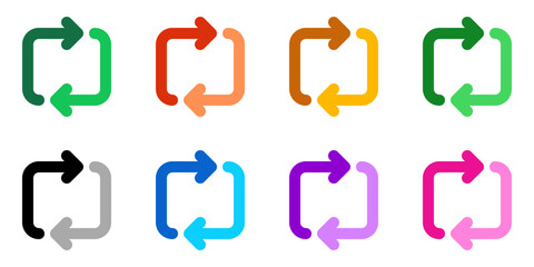 Editable vector loop repeat icon. Black, transparent white background. Part of a big icon set family. Perfect for web and app interfaces, presentations, infographics, etc