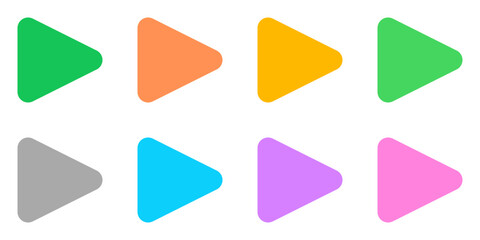 Editable vector play button icon. Black, transparent white background. Part of a big icon set family. Perfect for web and app interfaces, presentations, infographics, etc