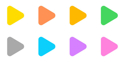 Editable vector right triangle arrow icon. Black, transparent white background. Part of a big icon set family. Perfect for web and app interfaces, presentations, infographics, etc