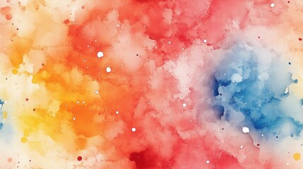 Obraz premium Multilayer watercolor wallpaper featuring a vibrant retro splash design ideal for creative interior decor