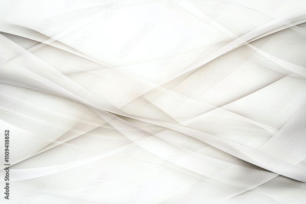 Poster an elegant abstract background featuring flowing white lines and curves, evoking a sense of serenity