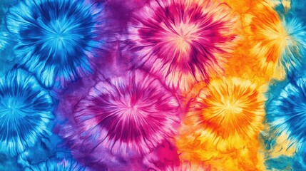 Obraz premium Colorful multicolor tie dye seamless pattern artistic liquid effect for fabric design and textile use