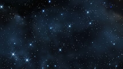 Naklejka premium Panorama with many stars in sky