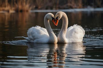 Fototapeta premium The Elegance of Swans: Nature's Graceful Creatures