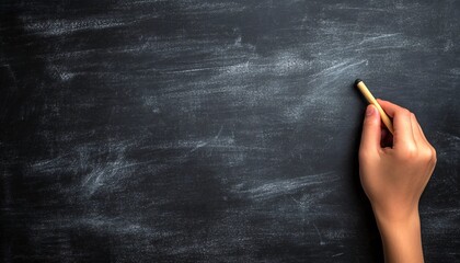 A hand writing motivational quotes on a chalkboard symbolizes the impact of words in the business world, highlighting the power of inspiration and insight in business success. Quotes in Business