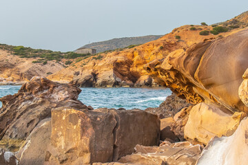 Deserted Haven: Ain Kanassira's Beach Nestled Between Sea and Mountains in Tunisia