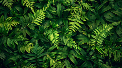 background of a beautiful green fern