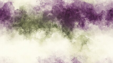 Fototapeta premium Seamless pattern of purple and olive green antique background with blurred watercolor texture ideal for artistic creation and graphic design