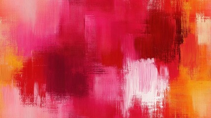 Seamless brushed painting pattern featuring Indian red antique fuchsia and tomato hues perfect for wallpaper and fashion design