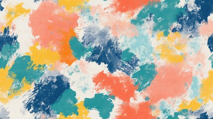 Seamless pattern of colorful abstract gouache texture perfect for textile design and creative projects