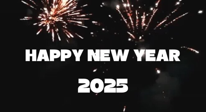 animated video blac screen happy new year 2025