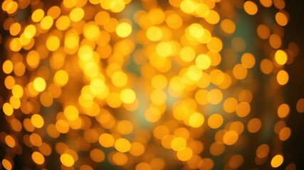 Obraz premium Abstract background with golden bokeh effect, creating a warm and inviting ambiance for festive designs