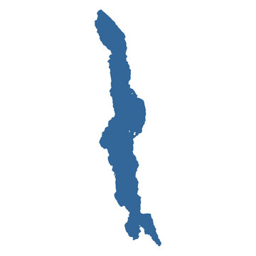 Vector outline shape of lake Malawi also known as Nyasa