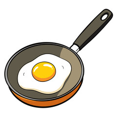 scrambled eggs in the pan