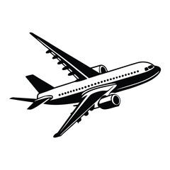 vector a plane is flying on a white background