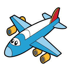 Naklejka premium vector a plane is flying on a white background