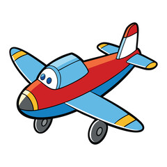 vector a plane is flying on a white background