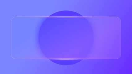 Abstract circle with glassmorphism transparent frame backdrop