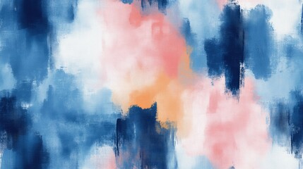 Obraz premium Seamless indigo dirt smudge pattern with hand painted acrylic design perfect for modern fabric and abstract decor