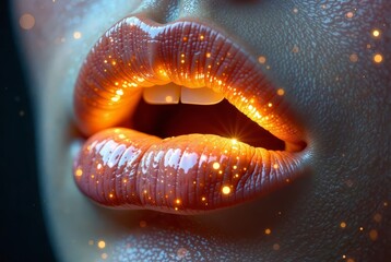 Obraz premium Golden Lvres with Abstract Energy Flow - AI Art