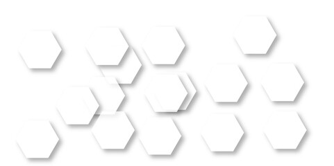 White hexagon 3D background texture. modern abstract polygonal pattern. 3d rendering illustration. Futuristic abstract banner. white and black lines 3d Hexagonal. honeycomb white Background.