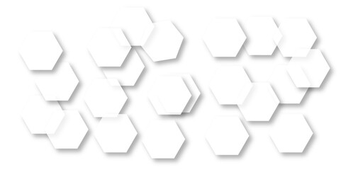 White hexagon 3D background texture. modern abstract polygonal pattern. 3d rendering illustration. Futuristic abstract banner. white and black lines 3d Hexagonal. honeycomb white Background.