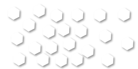 White hexagon 3D background texture. modern abstract polygonal pattern. 3d rendering illustration. Futuristic abstract banner. white and black lines 3d Hexagonal. honeycomb white Background.