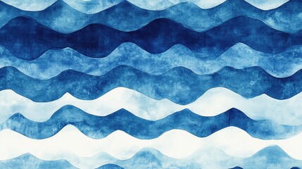 Fototapeta premium Wavy summer dip dye boho pattern with a wet ombre effect perfect for beach swimwear and trendy fashion prints