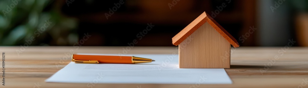 Poster property loan concept. a close-up of a property appraisal certificate being submitted as part of the
