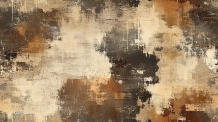 Fototapeta premium Seamless abstract brown paint grunge pattern with textured paint stains perfect for modern design applications