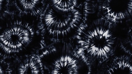 Stylish black tie dye pattern featuring shibori design elements perfect for fabric or wallpaper applications