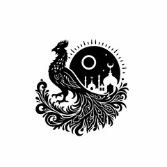 Fototapeta premium chinese dragon on white background