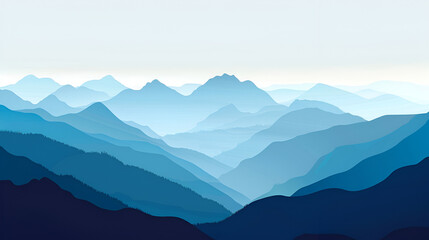 Fototapeta premium Mountains in silhouette Mountains in silhouette 