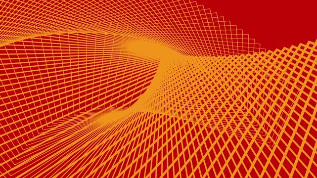 Digital Geology Data Render In Adobe After Effect, Technology Background, Wavy Lines Gradient Loop Background 4k, Neon City Night Cyberpunk Background