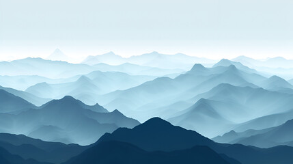 Fototapeta premium Mountains in silhouette Mountains in silhouette 
