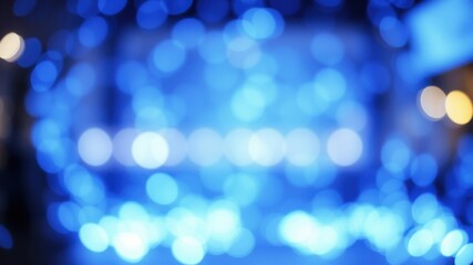 Fototapeta premium Abstract Blue and White Bokeh Background Blurred Circles of Light for Design and Presentation