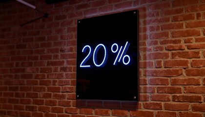 Obraz premium This eye-catching image features a glowing pink neon sign displaying 