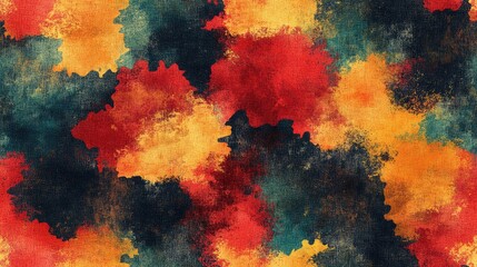 Colorful grunge style watercolor seamless pattern depicting retro wallpaper design for creative projects backgrounds decor