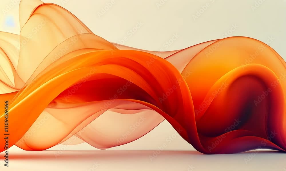 Poster abstract orange wave: a symphony of color and flow