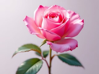 Minimalist pink rose PNG.  Elegant and simple.