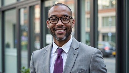 Fototapeta premium African American business consultant with glasses